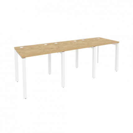 Рабочая станция на П-образном м/к ОНИКС О.МП-РС-3.0.7 Тиквуд Светлый/Белый / ONIX O.MP-RS-3.0.7_0