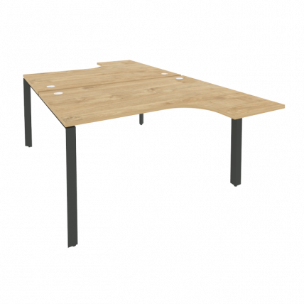 Рабочая станция на П-образном м/к ОНИКС О.МП-Д.СА-3 Тиквуд Светлый/Антрацит / ONIX O.MP-D.SA-3_0