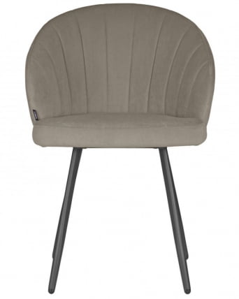 Стул обеденный ДОБРИН НАОМИ (ЭМАЛЬ ЧЕРНЫЙ МУАР велюр Катаниа Кокоа) / DOBRIN NAOMI Catania Cocoa)_5