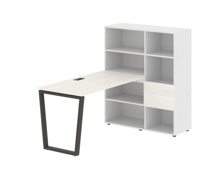 Рабочая станция ЕДИС ЕВРСТ 1113 Ясень Траун Мокко Белый / EDIS EVRST_0