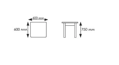Стол обеденный Квадрат 1 кат. ХРОМ 2052 черн галактика ЛДСП Венге_1