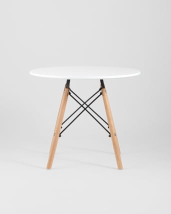 Стол детский Еамес ДСВ белый, ножки массив бука / Eames DSW_2