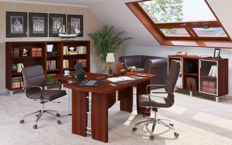 Кабинет руководителя БОРН набор 1 Бургунди_0