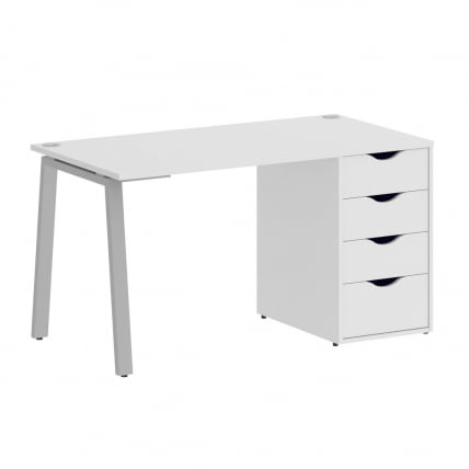 Стол письменный ХОМЕ ОФФИCЕ ВР.СП-3-138.4.А Белый/Серый металл / HOME OFFICE VR.SP-3-138.4.A_0