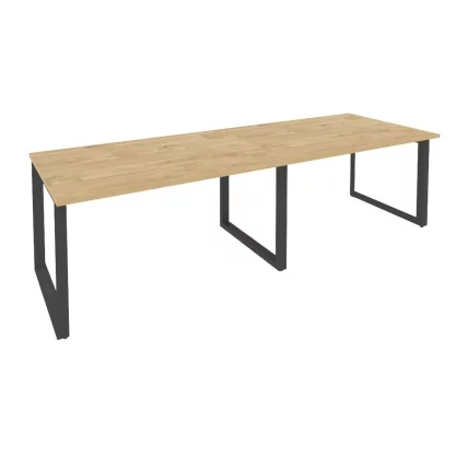 Стол переговорный (2 столешницы) ОНИКС О.МО-ПРГ-2.3 Тиквуд Светлый/Антрацит / ONIX O.MO-PRG-2.3_0