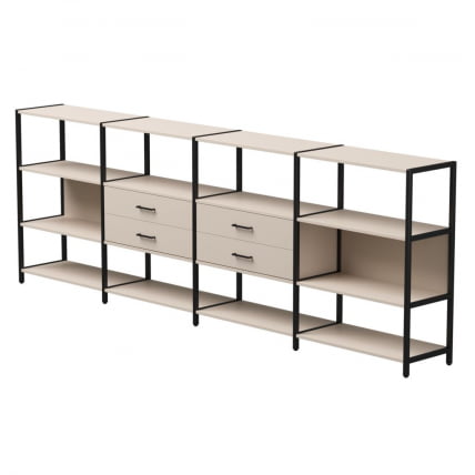 Набор стеллажных систем Еверпроф ЕВО №4 Кашемир Черный / Everprof EVO_0