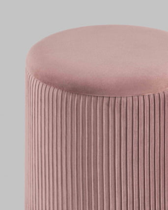 Пуф Шарлотта с ящиком велюр Розовый_4