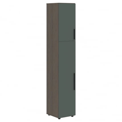 Шкаф-колонка с глухими малыми и средними дверьми (левый) ВЕЛИОН ВХCС 40.3 Л Нефрит Дуб Сильвер / VELION VHCS L_0