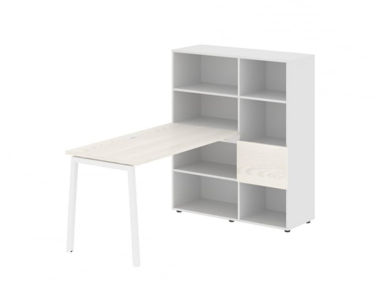 Рабочая станция ЕДИС ЕЛРСТ 1113 Ясень Траун Белый Белый / EDIS ELRST_0