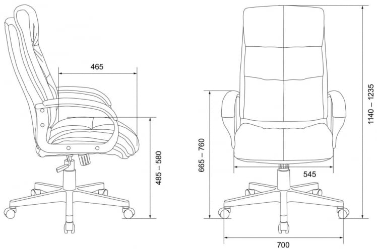 Кресло руководителя Бюрократ CХ-824 Фабриc серый Алфа 44 / CH-824 Fabric Alfa_6