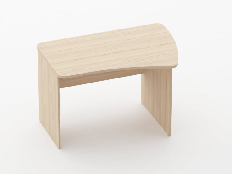 Стол эргономичный Глассй 1.12.12Пр Дуб молочный / Glassy_0