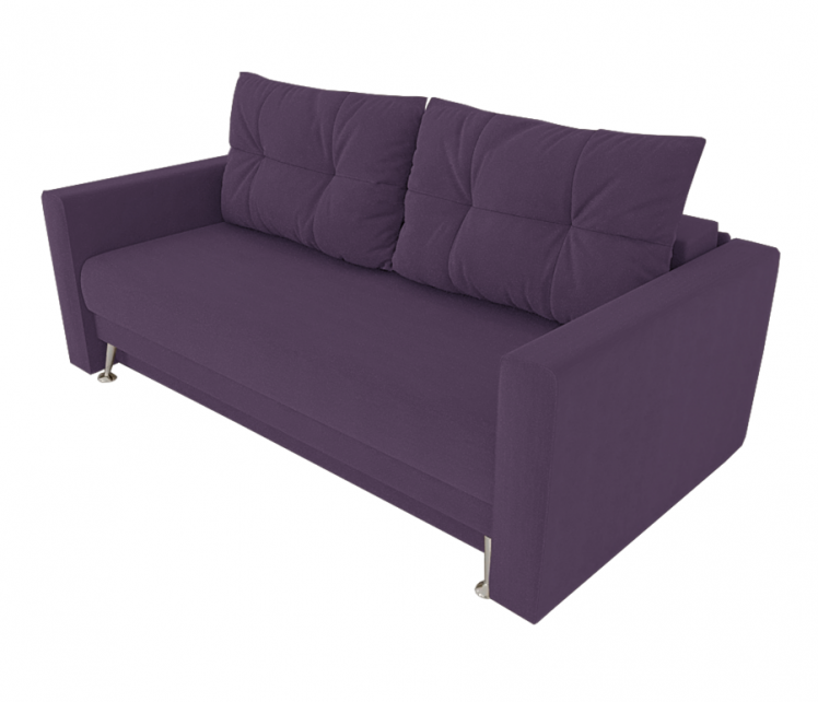 Диван Квадро с мягкими подлокотниками (Берхоусе) Цвет фасада: Бордо Велюто 25; Тип: Прямой; Материал фасада: Металл/Велюр / (Berhouse)_0