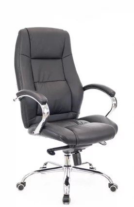 Кресло руководителя Крон М кожа Черный / Kron M_1