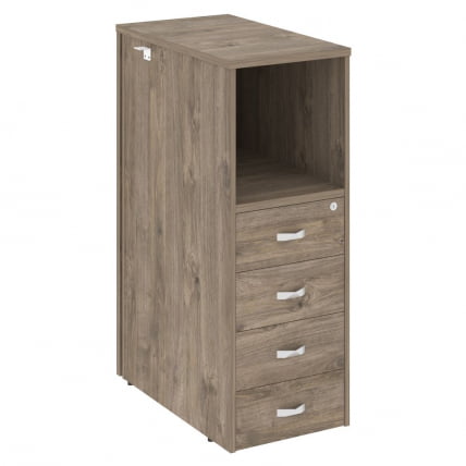 Тумба 4 ящика проходная, средняя ОНИКС О.Р-ТВ-4 Тиквуд Темный / ONIX O.R-TV-4_0