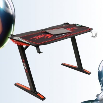 Игровой компьютерный стол СКИЛЛЛ CТГ-003 120КС60 Черный-красный / SKILLL CTG-003 120X60_14
