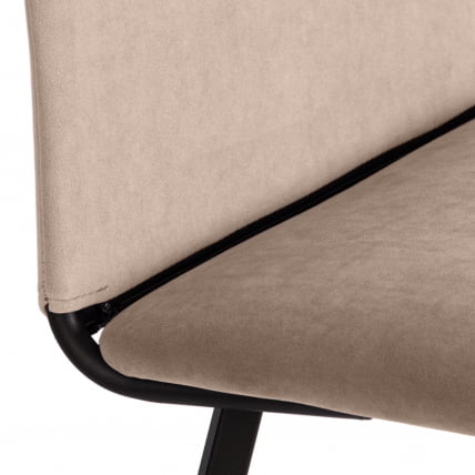 Стул обеденный Ла Роуссе велюр, бежевый/черный, 7, 49х50х93 / La Rousse_7