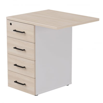 Тумба приставная с топом Еверпроф ЕВО 254Т2203 Дуб Соната Белый / Everprof EVO_0