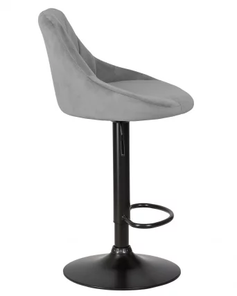 Стул барный ДОБРИН ЛОГАН БЛАCК Серый велюр МДЖ9-75 / DOBRIN LOGAN BLACK MJ9-75_2