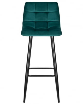 Стул барный ДОБРИН НИCОЛЕ (черные матовые ножки, морской волны велюр (108-119)) 2 шт / DOBRIN NICOLE_6