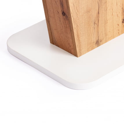 Стол обеденный ГЕНТ ЛДСП, 110-145кс68,6кс75,5 см, Дуб вотан/Белый / GENT 110-145x68,6x75,5_12