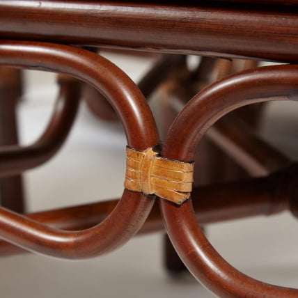 Комплект обеденный АНДРЕА ГРАНД (стол со стеклом+6 кресел+ подушки) Пекан Вашед (античн. орех), Ткань рубчик, цвет кремовый / ANDREA GRAND Pecan Washed_8