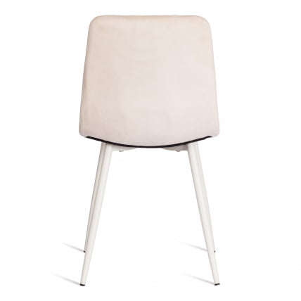 Стул CХИЛЛЙ (мод. 7094-1) вельвет/металл, 44,5х52,5х86 см, беиге (бежевый) ХЛР2 / белый / CHILLY (mod. beige HLR2_3