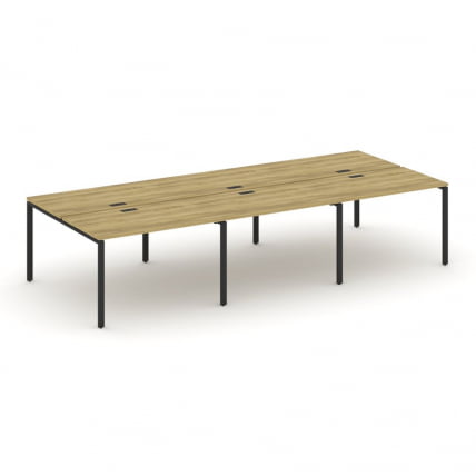 Рабочая станция двухсторонняя на 6 мест CОНCЕПТ CН.ДРС-010 Дуб Винченцо Черный / CONCEPT CN.DRS-010_0