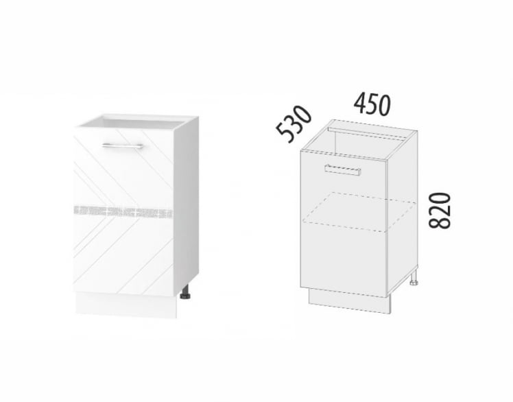 Напольный шкаф (лев/прав) Бьянка 102.72_1