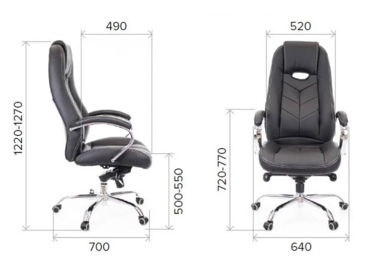 Кресло руководителя Дрифт М экокожа Серый / Drift M_4