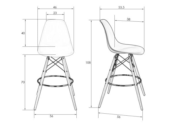 Стул барный ДОБРИН ДСВ БАР (ножки светлый бук, цвет сливовый (Р-13)) 2 шт / DOBRIN DSW BAR (R-13))_7
