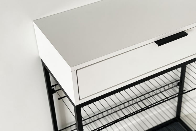 Обувница Краш ЛМН-13 черный муар/белое дерево / LMN-13_2