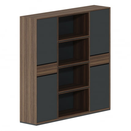 Шкаф высокий трехсекционный КУАРТЗ КЗ.0303.БВ.ГФ / QUARTZ QZ.0303.BW.GF_0