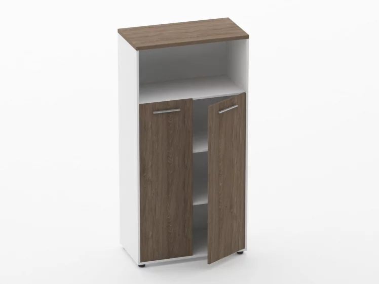 Шкаф 3 широкий закрытый с нишей Дека 10.16.131 Дуб Верцаска/Белый / Deka_1