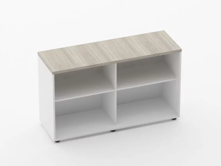 Тумба открытая Дека 9.01.125 Дуб Сантана светлый/Белый / Deka_0