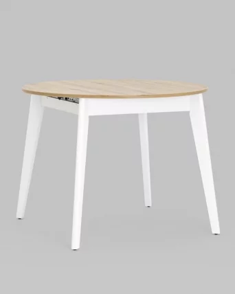 Стол раздвижной Рондо 100-135 Дуб/белый / Rondo_2