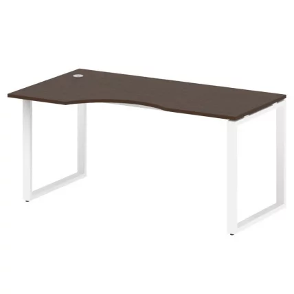 Стол криволинейный левый на О-образном м/к МЕТАЛ СЙСТЕМ БО.СА-1 Л Венге/Белый / METAL SYSTEM_0