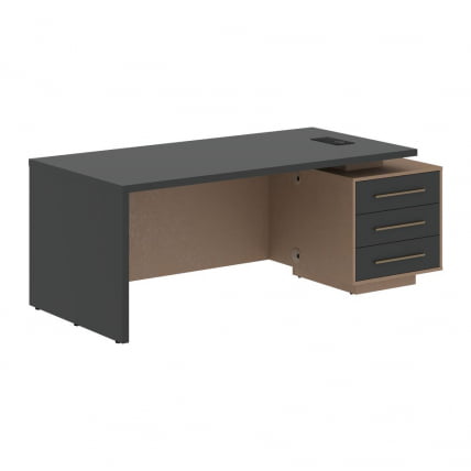 Стол руководителя правый ВЕЛИОН ВCТ 2090 Р Яшма черный Кобра / VELION VCT R_0