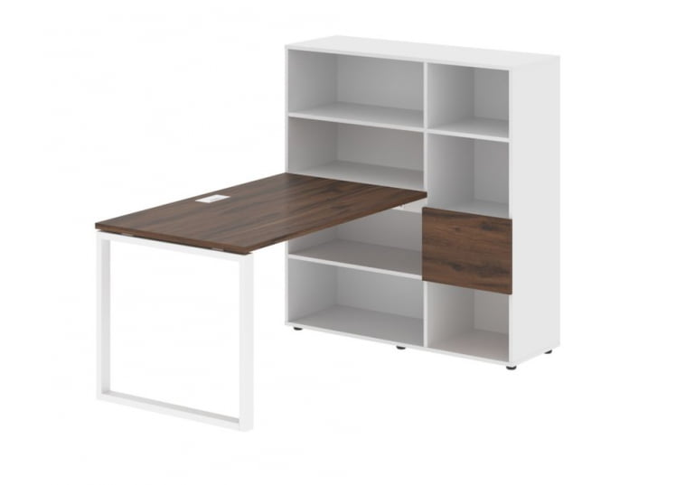Рабочая станция ЕДИС ЕКРСТ 1213 Дуб Денвер темный Белый Белый / EDIS EQRST_0