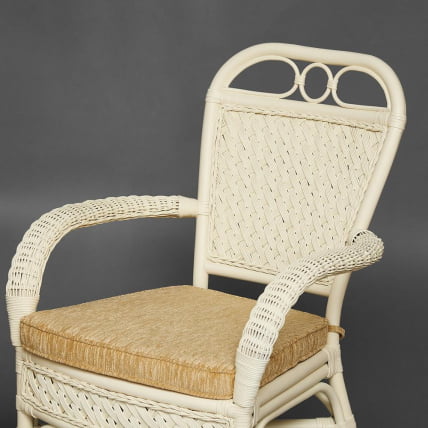 Комплект террасный АНДРЕА (стол кофейный со стеклом + 2 кресла + подушки) ротанг, 64х67х92см / Д60х55, ТCХ Вхите (белый) / ANDREA D60х55, TCH White_12