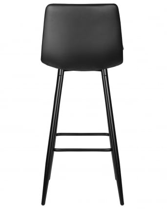 Стул барный ДОБРИН НИCОЛЕ (черные матовые ножки, черная экокожа (П-01)) / DOBRIN NICOLE (P-01))_4