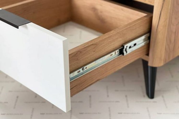 Тумба прикроватная Адам МСА-01 дуб крафт золотой/белое дерево / MSA-01_5