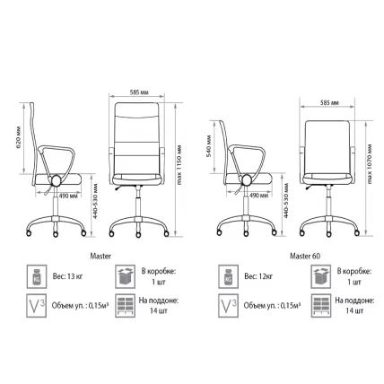 Компьютерное кресло Мастер ГТПХ Ч1 В01Т01 / Master GTPH Ch1 W01T01_2