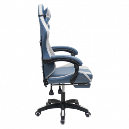 Кресло 907 КИНГКУЕЕН, замша, цвет синий с массажем, арт 907-ЛБ / KINGQUEEN, 907-LB_4