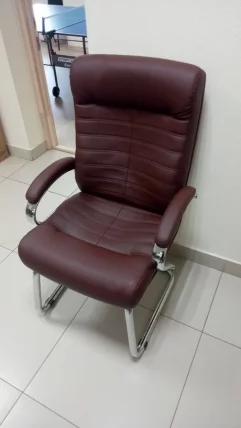 Кресло для посетителей Еверпроф Орион CФ Экокожа Коричневый / Everprof Orion CF_6