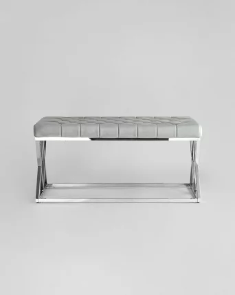 Банкетка ИНСИГНИЯ велюр Серый_2