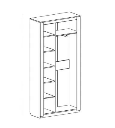 Шкаф двухдверный Элана Дуб Сонома_1