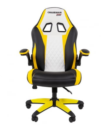 Кресло геймерское CХАИРМАН ДРАЙВ (ГАМЕ) 15 черный/желтый/белый / CHAIRMAN (GAME)_1