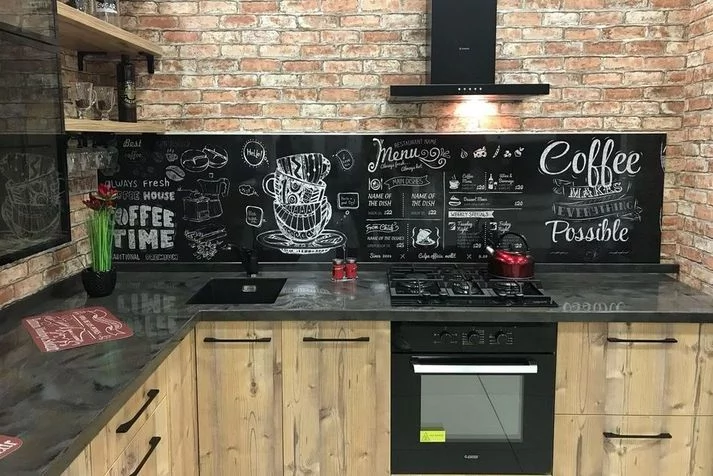 Глянцевый фартук (КОМПОЗИТ) КМ 33 / KM_4