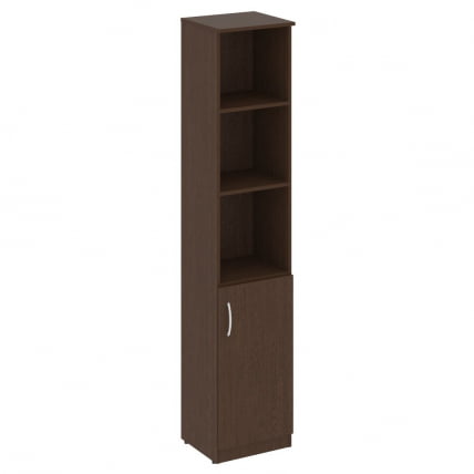 Шкаф высокий узкий правый (1 низкая дверь ЛДСП) НОВА С В.СУ-1.1 Р Венге Цаво / NOVA S R_0