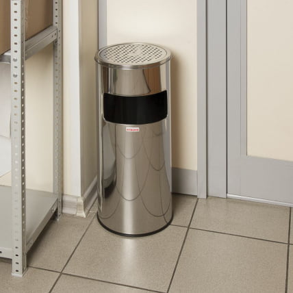 Урна с пепельницей ЛАИМА ПРОФЕССИОНАЛ 27 литров Серебристый / LAIMA PROFESSIONAL_2